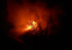Paliły się śmieci na Ceglarskiej Paliły się śmieci na Ceglarskiej