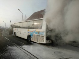 Zapalił się autobus z grupą krotoszynian Zapalił się autobus z grupą krotoszynian